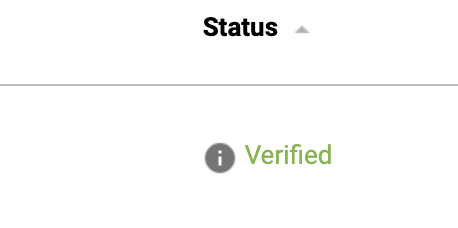 Google Postmaster Tools verified domain status
